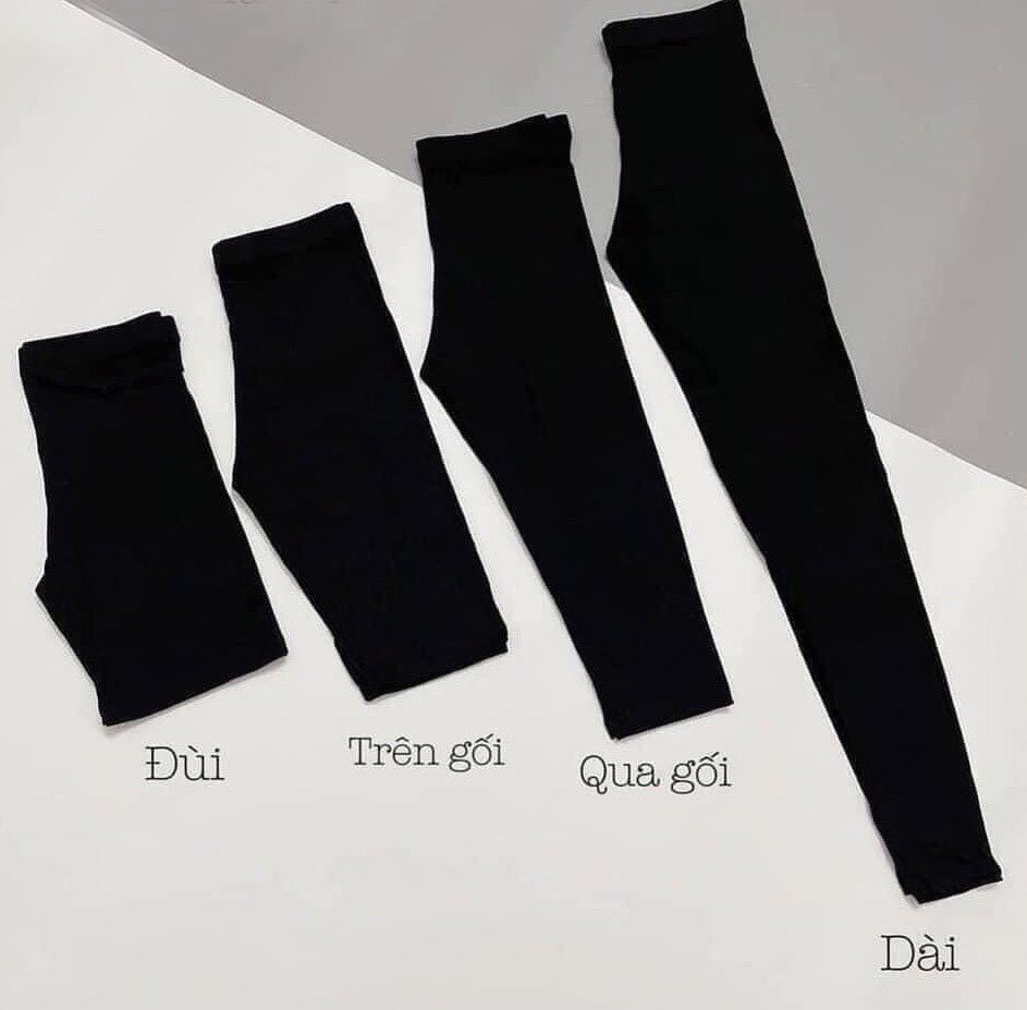 Quần legging 4 kiểu độ dài chất umi co giãn full size S M L cho nữ