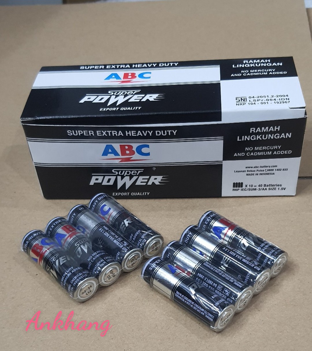 COMBO 2 VỈ PIN AA 8 VIÊN ABC Made In Indonesia