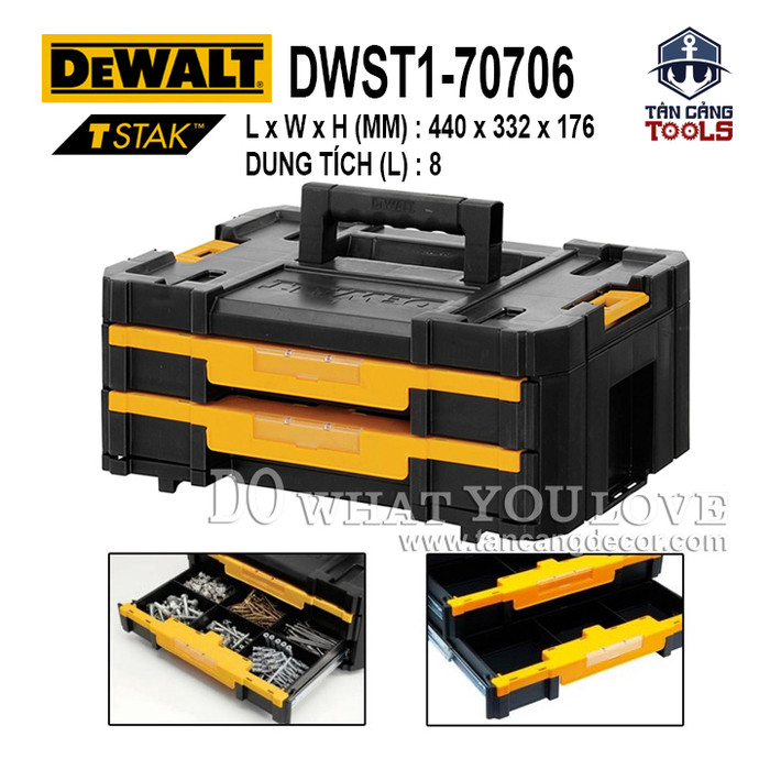 Hộp đựng dụng cụ dewalt dwst1-70706