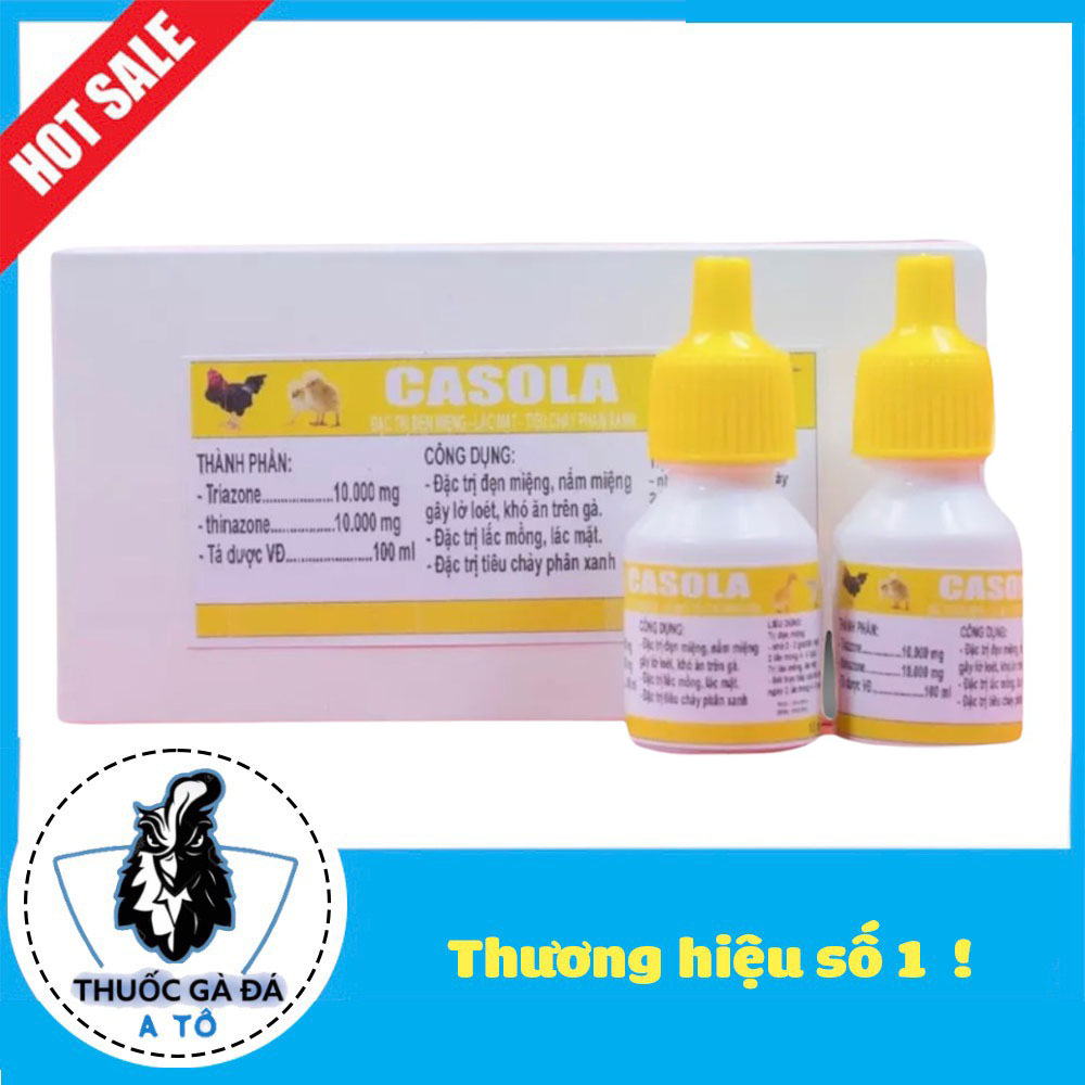 Casola-combo 4 lọ đặc trị nấm, đẹn họng cho gà đá