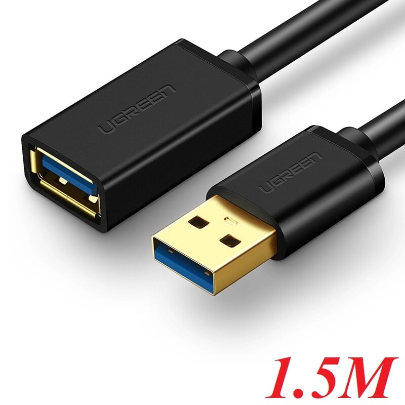 Ugreen 30126 1.5m màu đen cáp tín hiệu nối dài usb 3.0 cao cấp us129