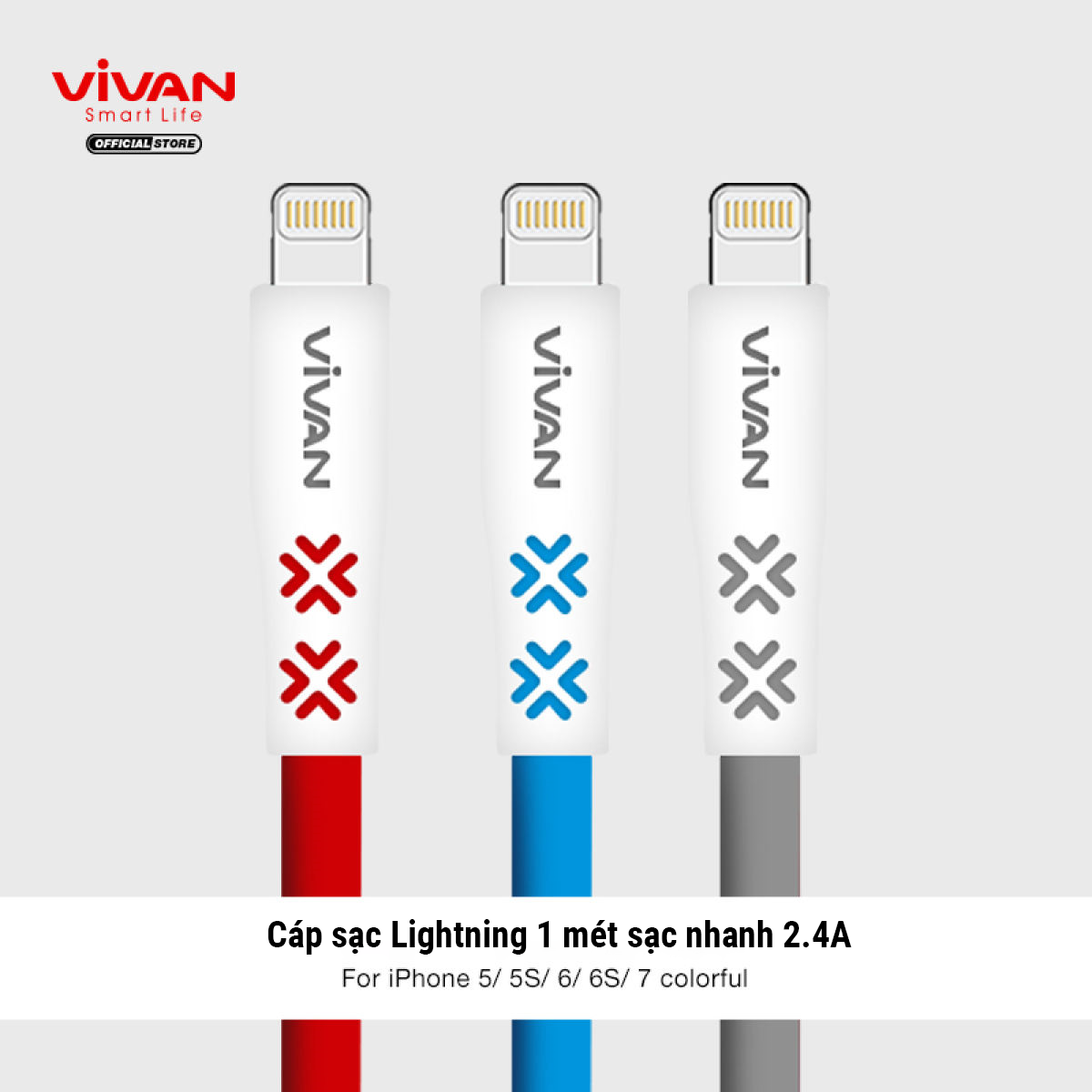 [HCM]Cáp sạc iPhone iPad Vivan CTL sạc nhanh và truyền dữ liệu tốc độ cao dài 1m thích hợp cho các thiết bị có cổng Lightning cho iPhone  siêu bền và an toàn - Hàng Chất Lượng-Uy Tín-1 Đổi 1 Trong Vòng 7 Ngày