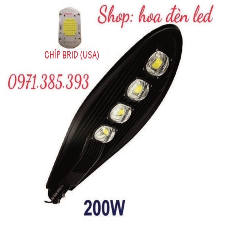 Đèn đường led 200W chiếc lá
