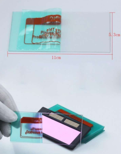 combo 5 tấm mica chắn xỉ bảo vệ kính hàn điện tử  50*108mm