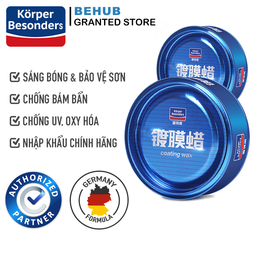 Sáp đánh bóng sơn ô tô, xe hơi, xe máy cao cấp Korper Besonders KB6033 100ml, Wax bảo vệ sơn chống bám bẩn sáng bóng như mới