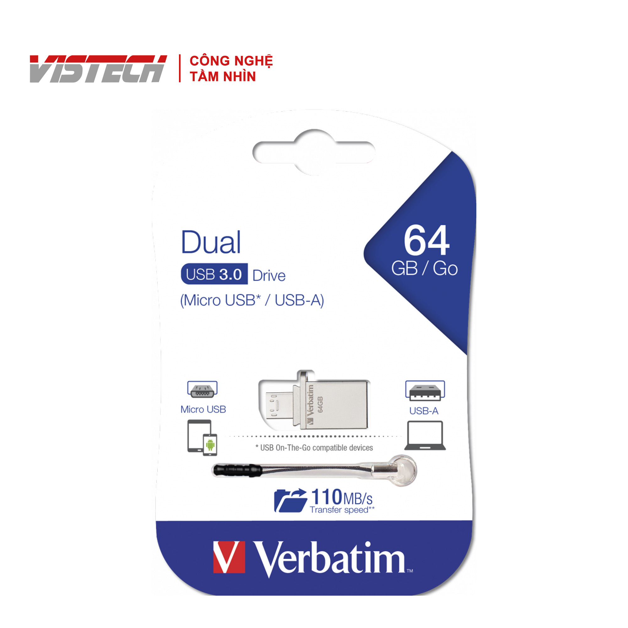 Usb verbatim store'ngo otg micro usb 3.0 64gb