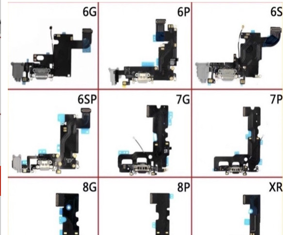 Bo cáp chân sạc lắp trong tương thích 5g / 5s / 6g / 6p / 6s / 6sp / 7g / 7p / 8g / 8p