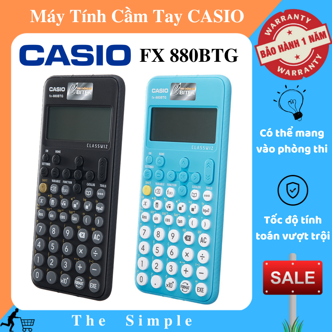 Máy Tính Cầm Tay Casio FX 880BTG - Hàng Chính Hãng