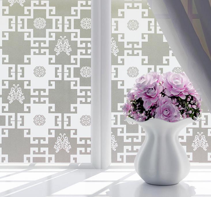 5 mét decal dán kính mờ khổ 60cm rộng có keo - ô vuông sang trọng pk131