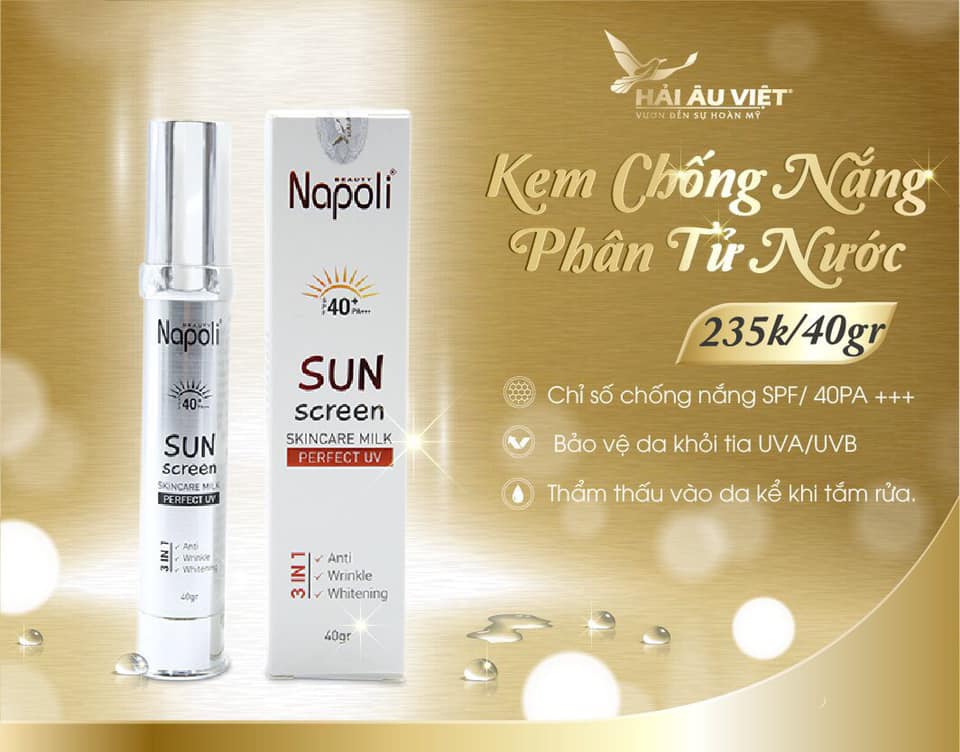 kem chống nắng phân tử nước napoli ( hải âu việt)