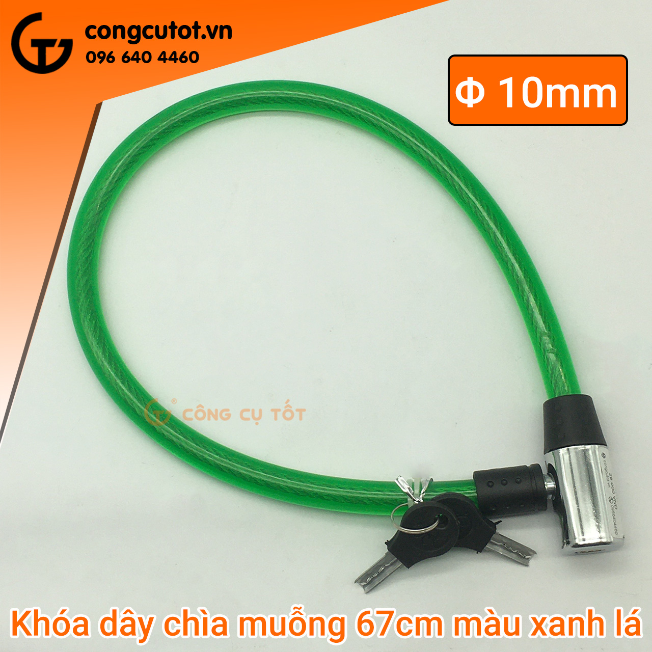 Khóa dây chống trộm xe đạp, xe máy chìa muỗng các cỡ