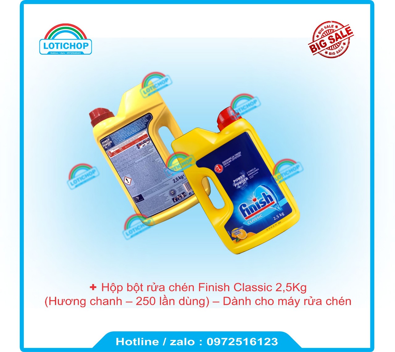 Bột Rửa Bát Finish can 1,2kg Chuyên Dụng Dùng Cho Máy Rửa Chén Bát gia đình