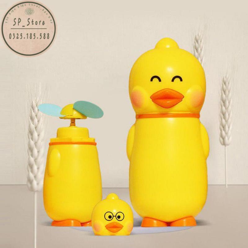 Quạt mini cầm tay vịt vàng ngộ nghĩnh có dây sạc