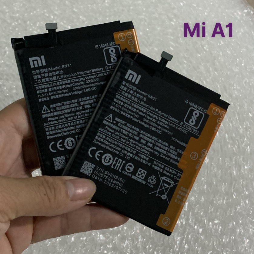 Pin xiaomi mi a1 / mi 5x / note 5a / note 5a prime / redmi s2 /bn31 dung lượng 300mah