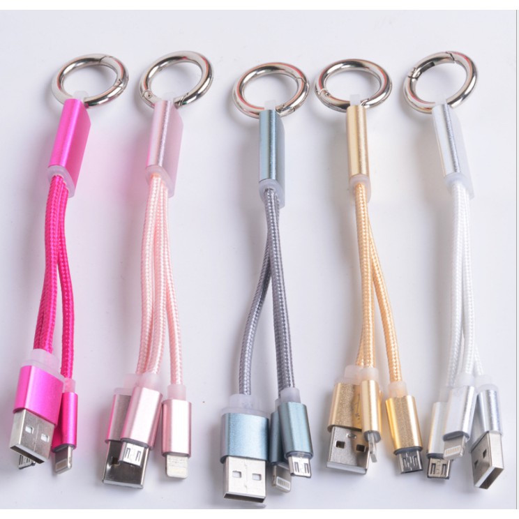 Cáp Dây Ba Đầu Tiếp Nối Cáp Dữ Liệu Ngắn Ba Hợp Một Apple Android Siêu Ngắn Dây Sạc Bao Điện Thoại Sạc Nhanh Dài Đa Chức Năng Phổ Thông Dụng Móc Chìa Khóa Kiểu Di Động Co Dãn 3 đầu Dây Treo Sáng Tạo