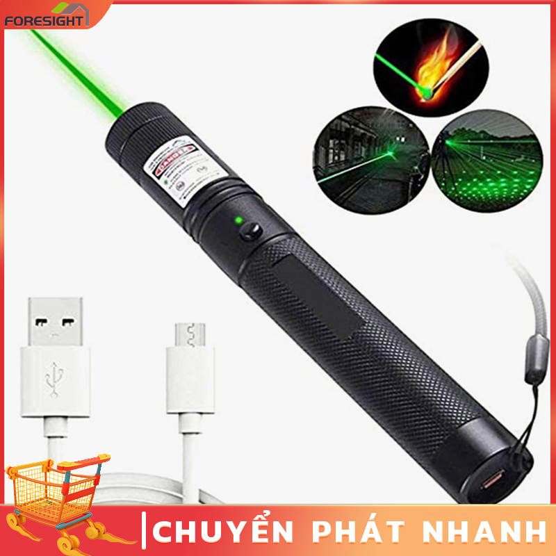 Công suất cao Laser 303 Green Laser Pointer - 532nm Focus Điều chỉnh Red/Green/Purple Dot 5mw Kết hợp tập trung có thể nhìn thấy