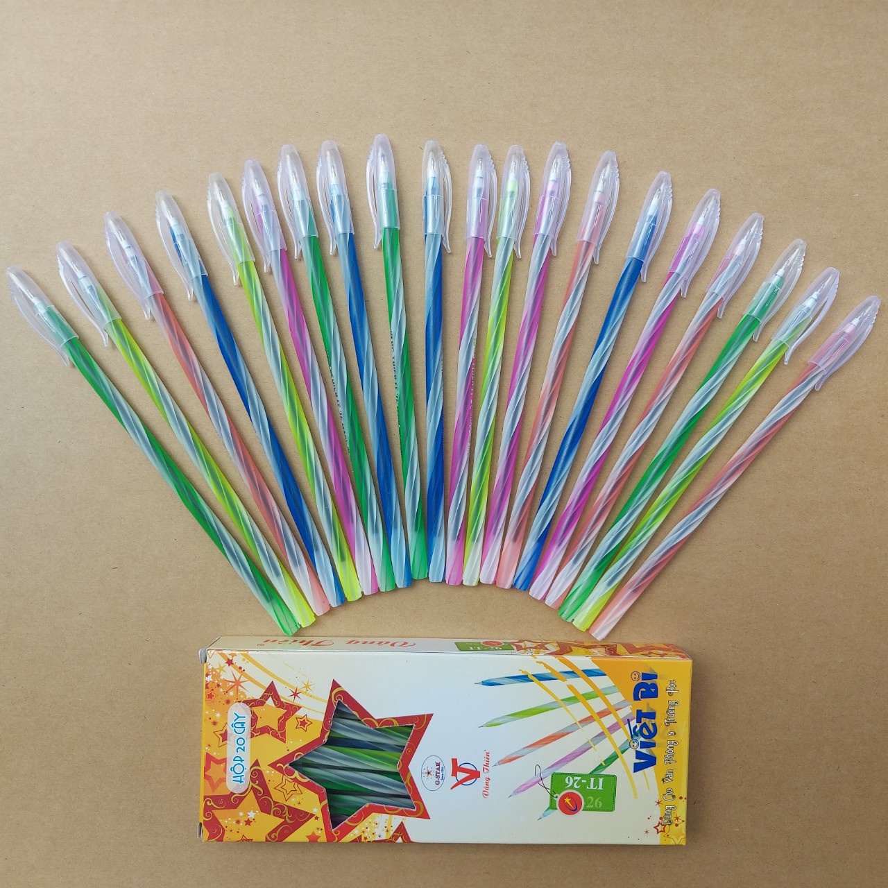 Bút bi nến dài 01hộp/20cây Giá siêu rẻ cực chất (IT26)- Mực Xanh