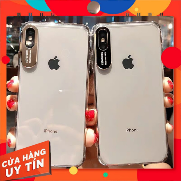 (FREESHIP) Ốp Iphone Autofocus trong suốt viền camera kim loại ip6/6s/6plus/6splus/ip7/8/7plus/8plus/X/Xs/Xsmax/11promax