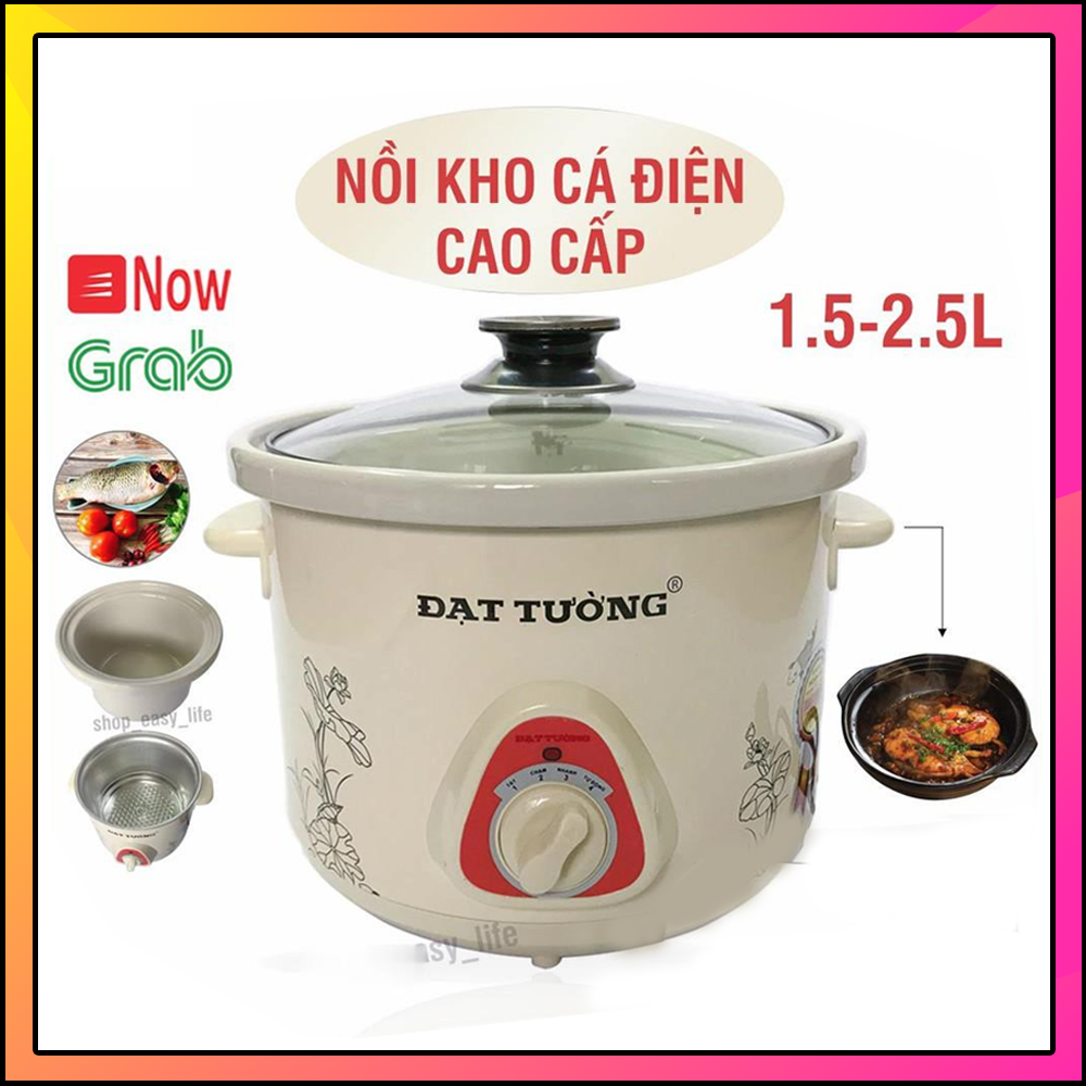 Nồi kho cá, kho thịt Đạt Tường, Dung tích 2.5L, sử dụng điện
