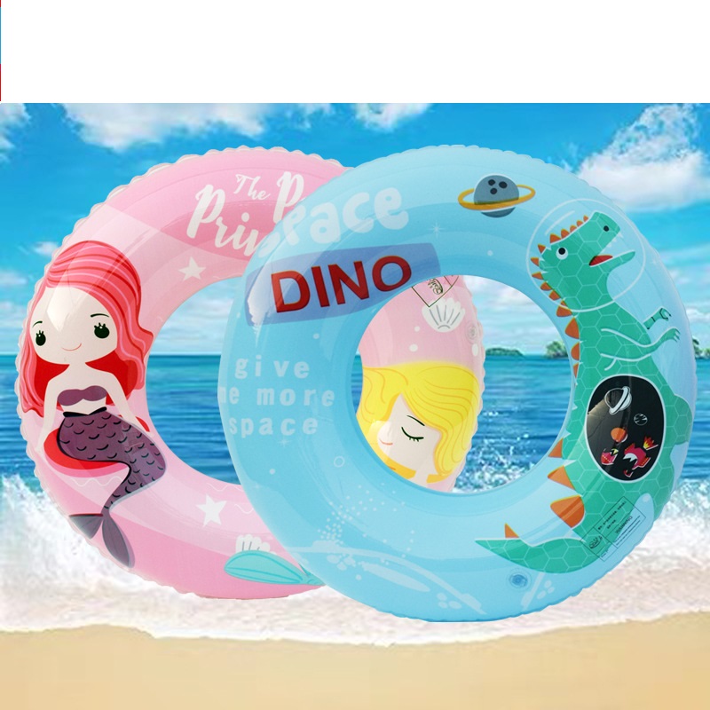 Phao bơi tròn trẻ em - phao bơi trẻ em in hình nàng tiên cá/khủng long - phao bơi bé trai- phao bơi bé gái