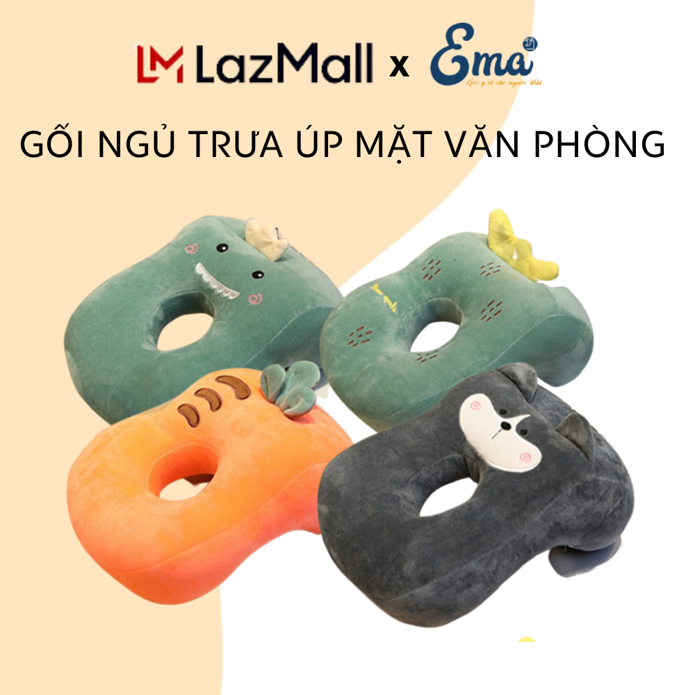 Gối ngủ trưa văn phòng hình thú Ema - Đa dụng ngủ trưa, tựa lưng, tựa cổ - Mẫu dễ thương