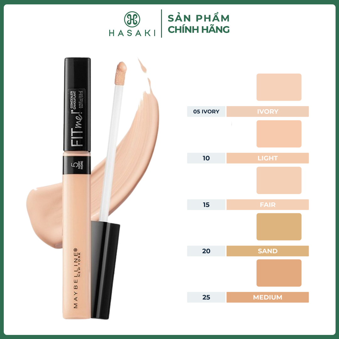 Kem che khuyết điểm tiệp màu da Maybelline New York Fit Me Concealer 6.8ml Hasaki Sản Phẩm Chính Hãng