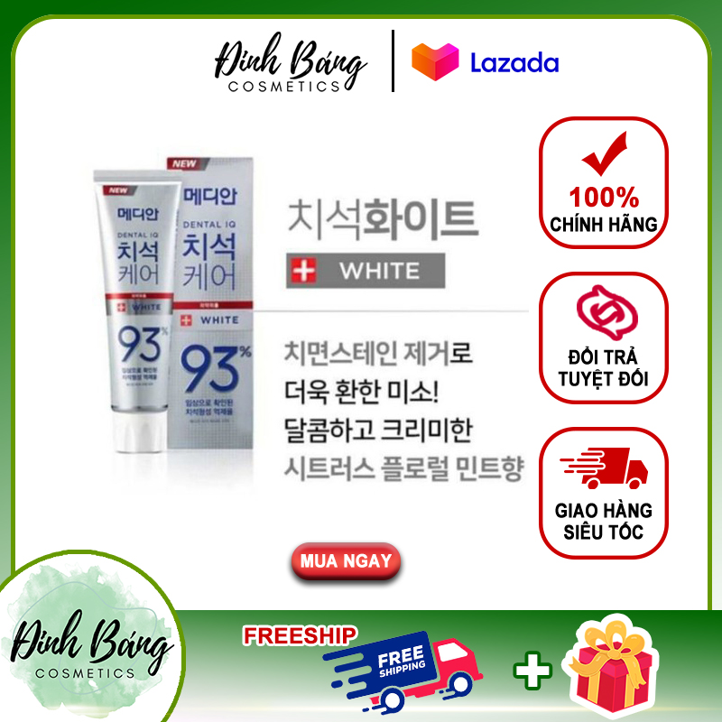 Kem đánh răng hàn quốc trắng răng gấp 5 lần median 93% - kho sỉ đình bằng