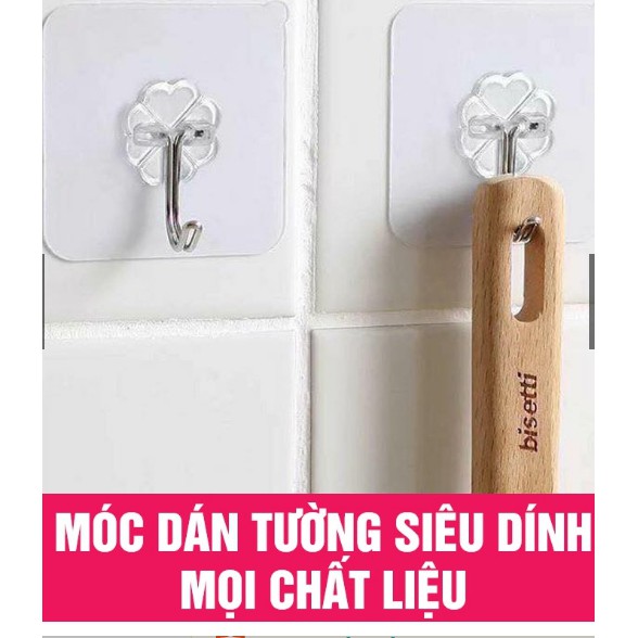 Bộ 10 móc treo dán tường chịu lực siêu chắc tiện dụng, giúp không gian gọn gàng