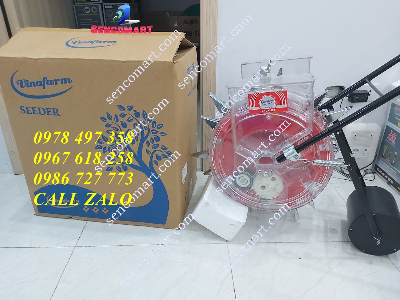 Máy gieo hạt ngô, hạt lạc, hạt rau, hạt đậu, hạt giống 1 hàng vinafarm 999 giá rẻ tại đây
