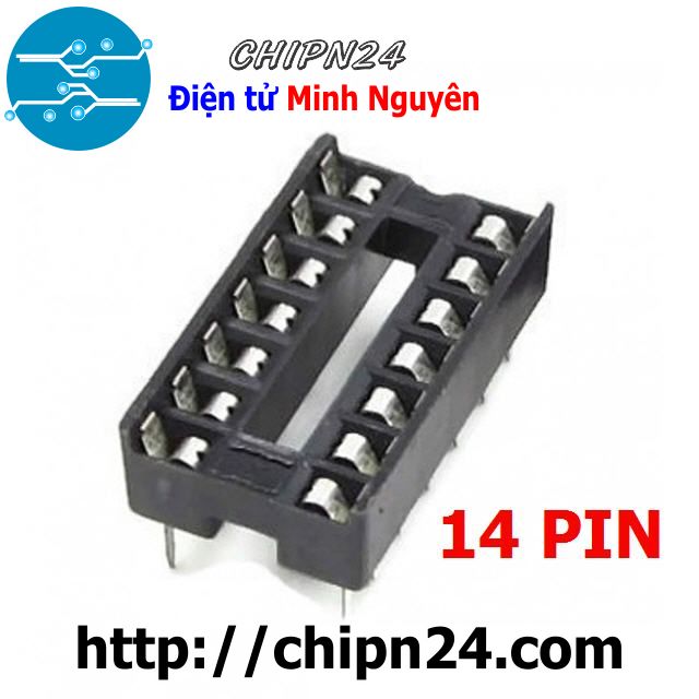 [5 cái] (kg1) đế ic 14p (dip14) (đế cắm ic 14 chân)