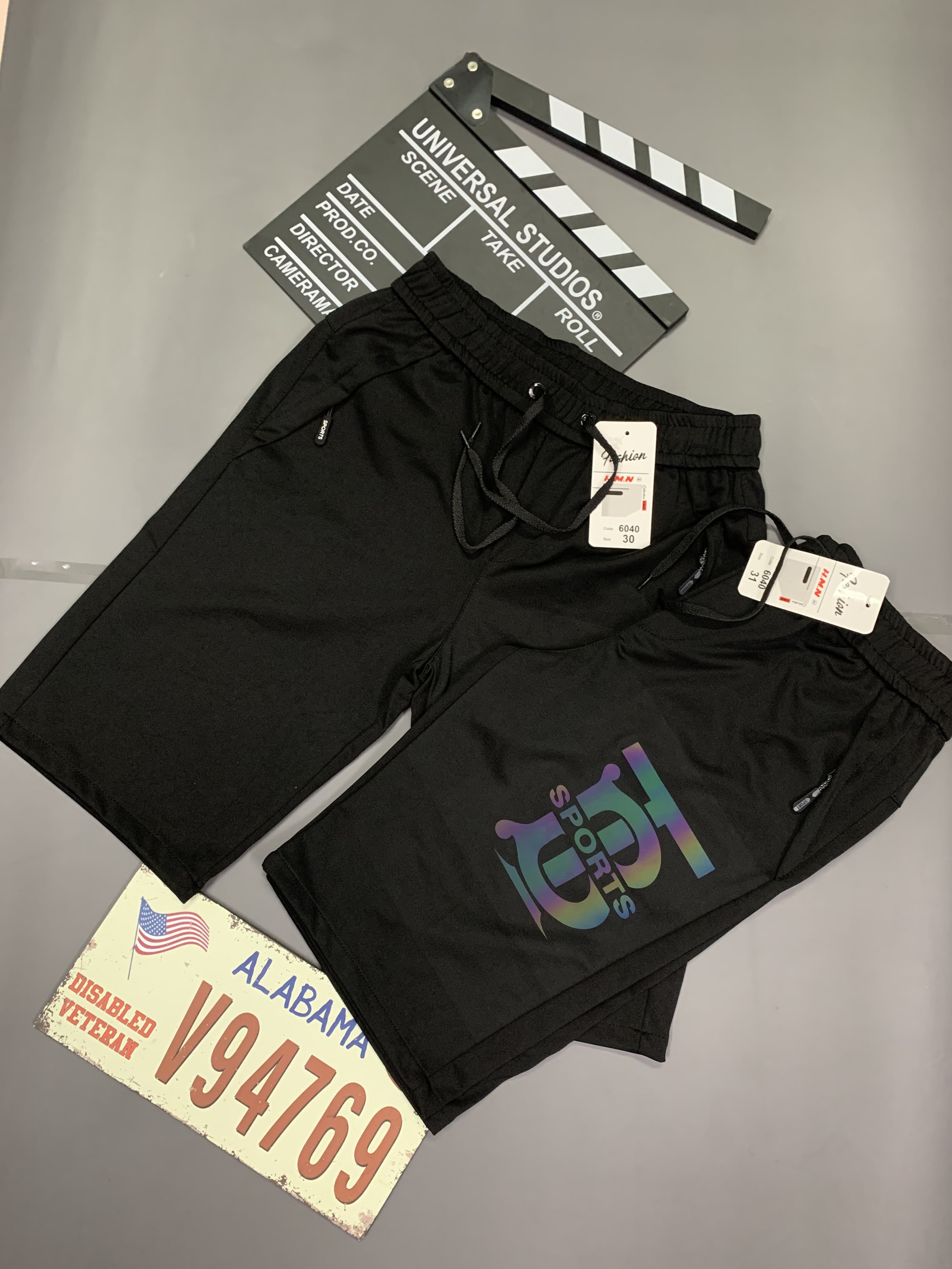 Quần ngố nam, Quần sort thể thao, chất umi Logo phản quang 7 mầu giá sốc( ảnh thật )