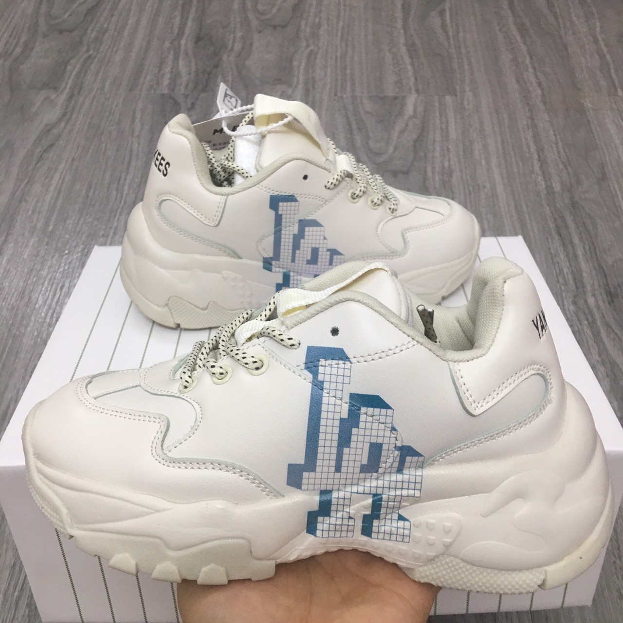 [TẶNG HỘP+TẤT] Giày MLB hàn quốc NY chữ mảnh