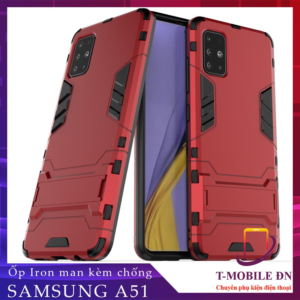 Ốp lưng Samsung A51 iron man chống sốc kèm chống xem video và bảo vệ camera