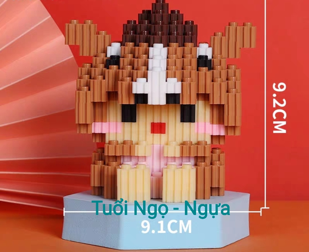 Mô hình lắp ráp 12 con giáp mini dễ thương cho bé