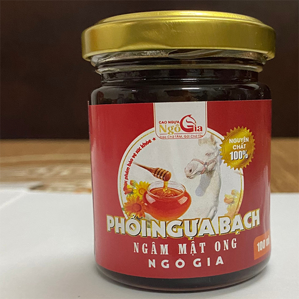 Phổi ngựa bạch ngâm mật ong chính hãng NGÔ GIA nguyên chất