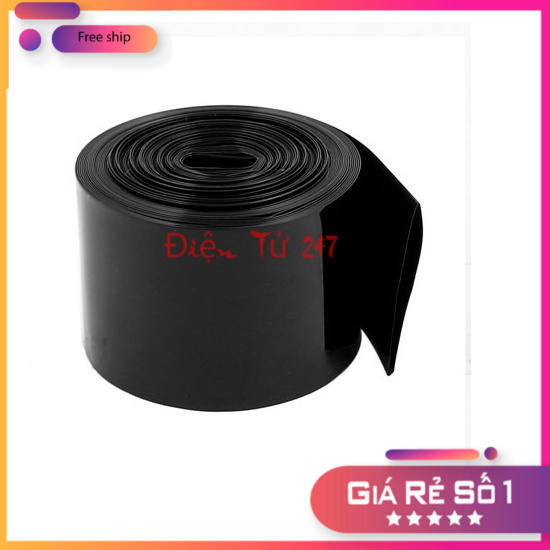 1 Mét Màng Co Nhiệt Màu Đen Bọc Cell Pin Bản 30mm