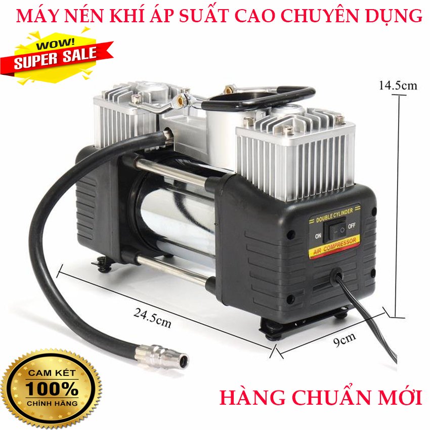 Bơm hơi ô tô 220V , Mua Ngay Bơm Lốp Ôtô , Bơm Hơi Mini Công Nghệ Nhật Nén Khí , Hơi Khỏe , Nhỏ Gọn Bền Bỉ Dê Di Chuyển Tặng Đầu Bơm- Thời Gian Bơm Nhanh Chống 5ph, Bảo Hành 12 Tháng