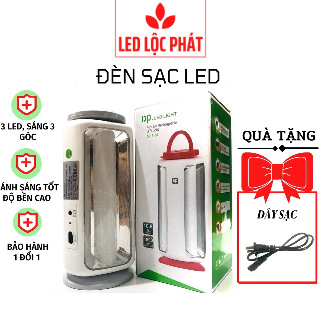 Đèn sạc led tích điện siêu sáng, đèn sạc khẩn cấp DP tốt dự phòng cúp điện