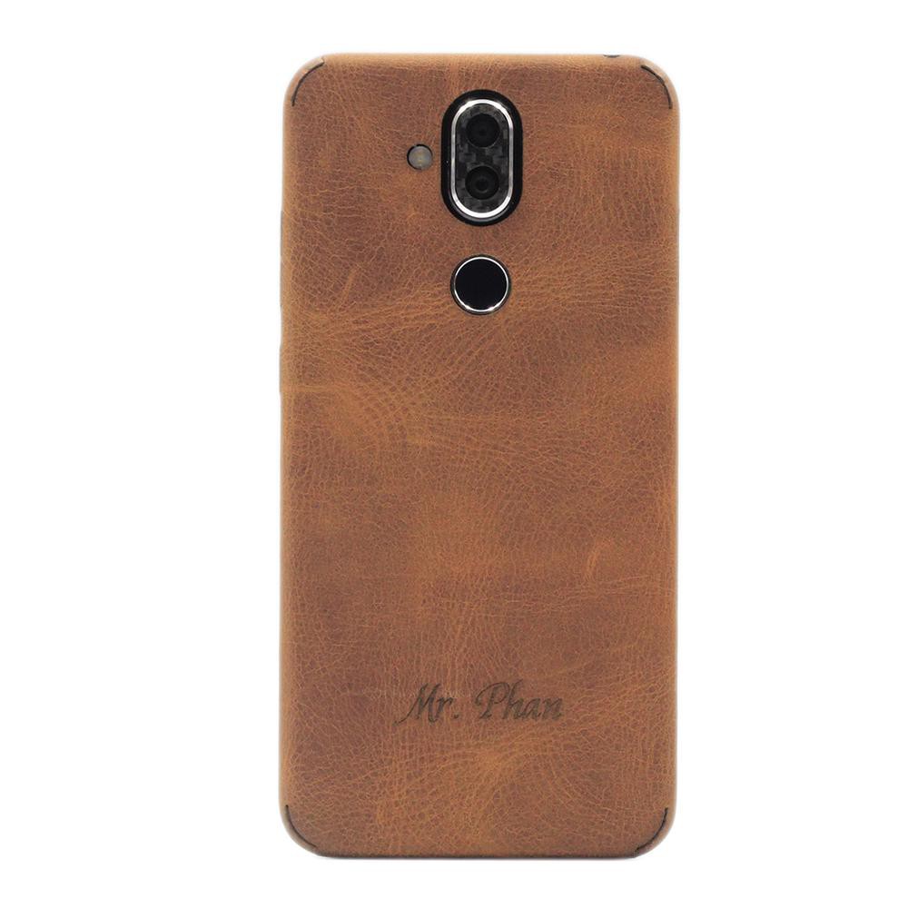 Ốp da dán full viền cho Nokia 8.1/x7 làm từ da cao cấp