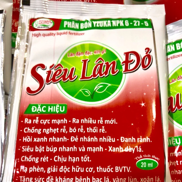 Phân bón lá cao cấp siêu lân đỏ 2 gói