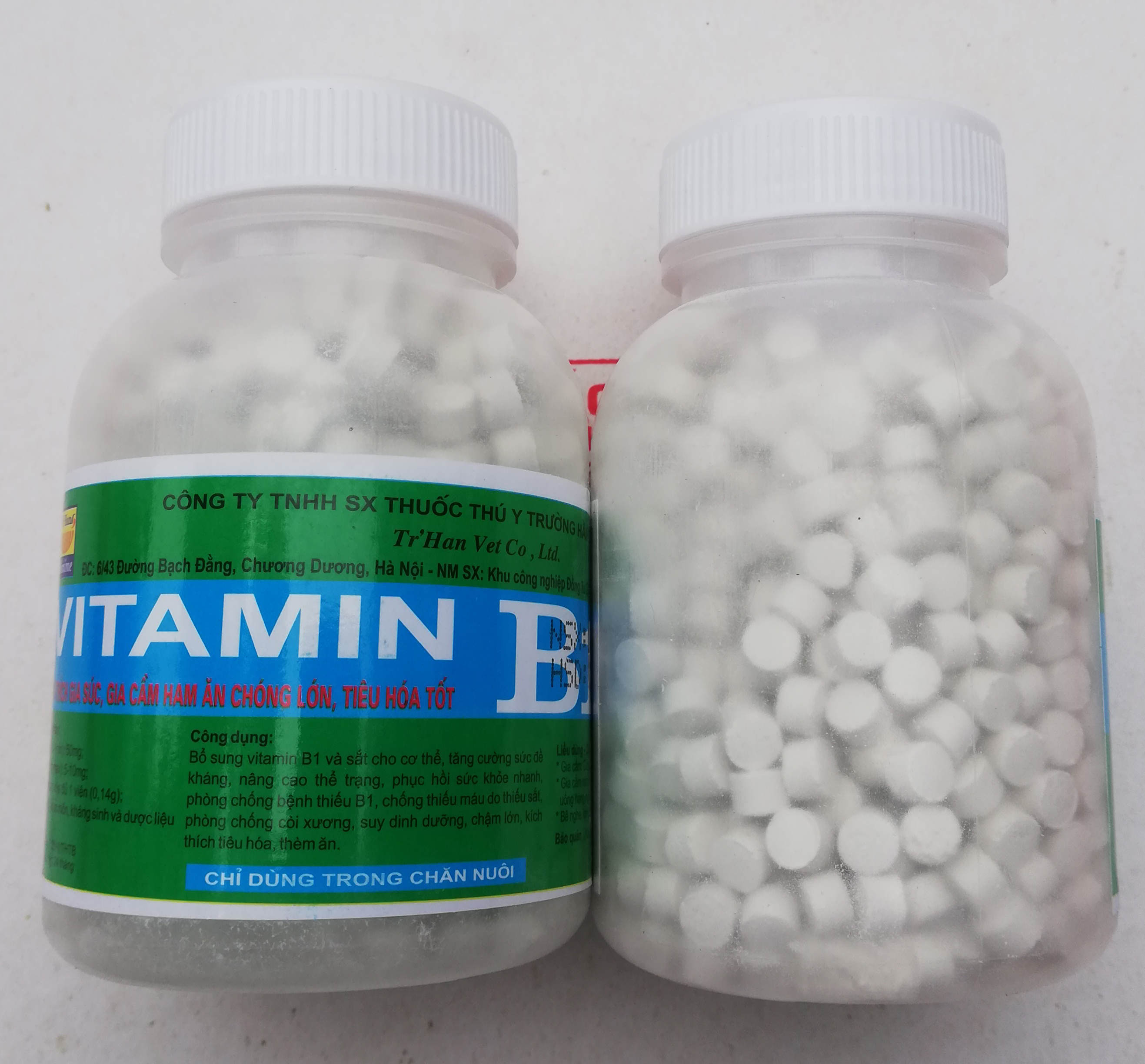 5 lọ VITAMIN B1 và Fe 1200 viên 200g KÍCH THÍCH GIA SÚC, GIA CẦM, CHÓ MÈO HAM ĂN CHÓNG LỚN, TIÊU HÓA TỐT