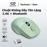 Chuột không dây bluetooth GOOJODOQ 2.4GHz và Bluetooth,800-1600DPI,3 chế độ kết nối,chuột không ồn công thái học cho Windows OS Android