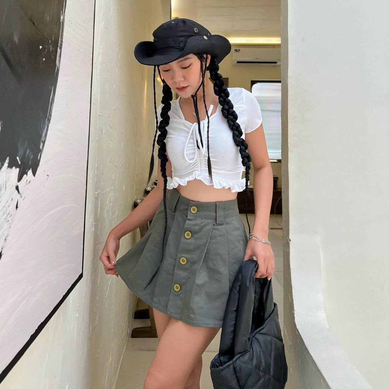 Croptop bèo thắt nơ // 19degrees