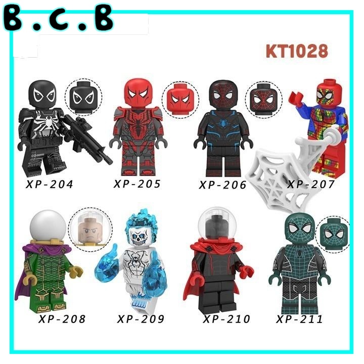 Spider Man Đồ chơi lắp ráp minifigure nhân vật trong phim siêu nhân Người Nhện KT1028