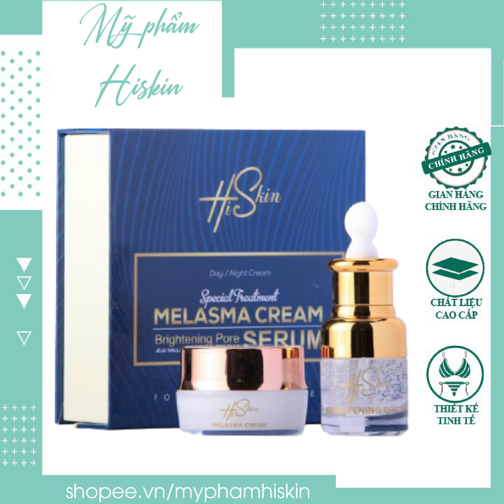 Bộ sản phẩm hiskin làm giảm n.ám, tàn nhang hiệu quả, an toàn, không còn vết thâm n.ám