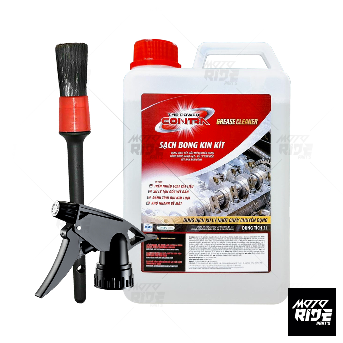 Contra grease clean dung dịch tẩy nhớt cháy 2l – clear
