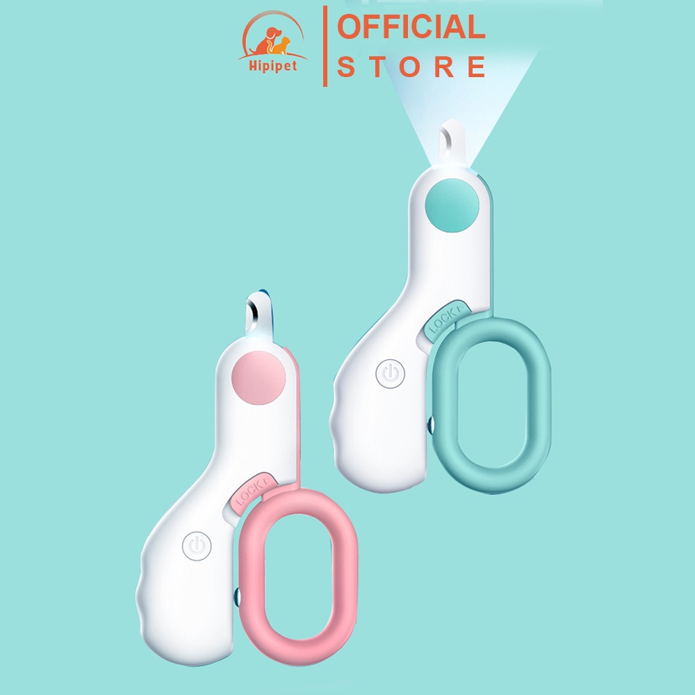 Kìm cắt móng chó mèo Hipipet kéo cắt móng sắc bén không gỉ đèn led sáng cắt móng dễ dàng