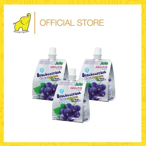 Combo 3 gói Nước Ép Trái Cây Thạch Blackcurrant Jele Beautie 150g