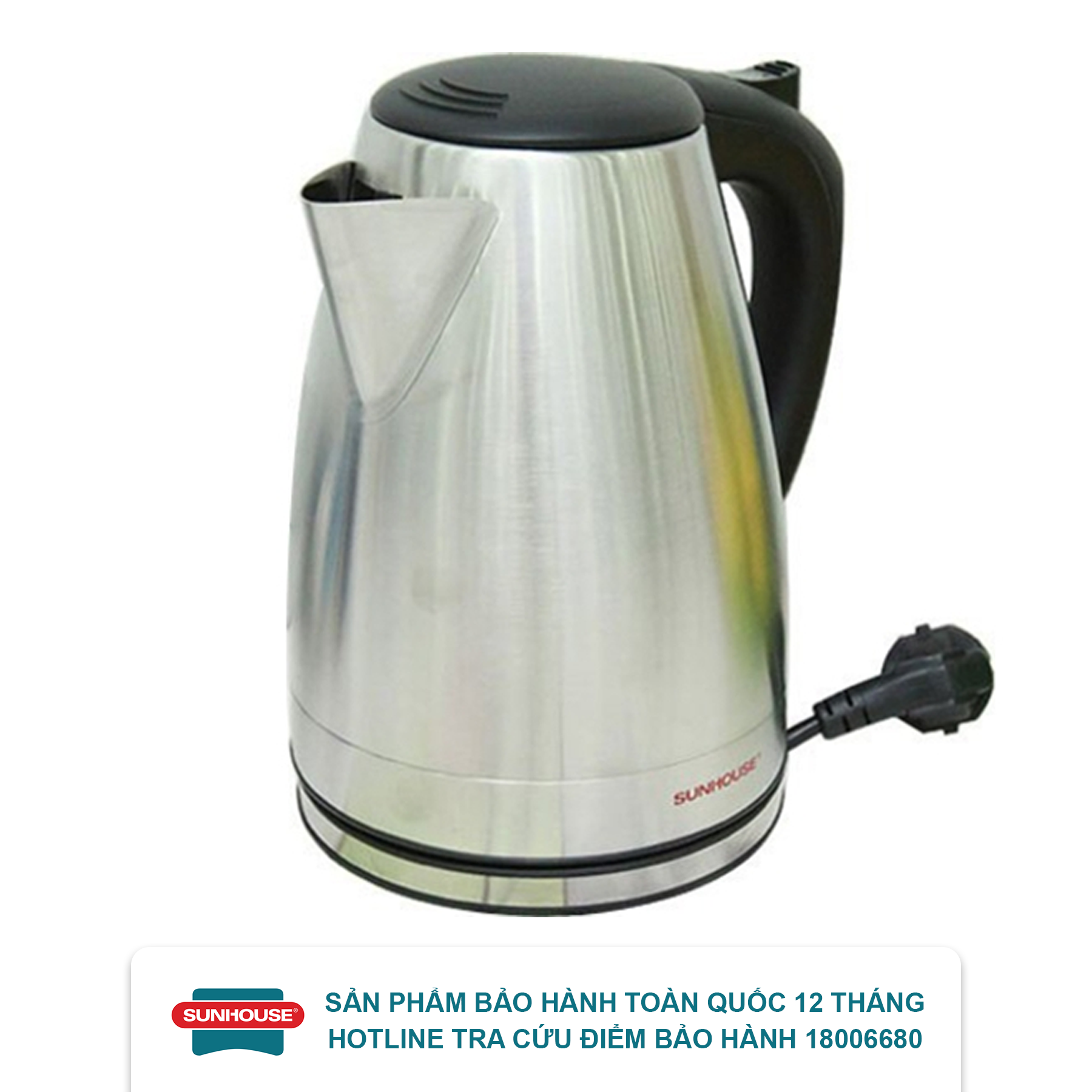 Ấm siêu tốc inox sunhouse shd1370