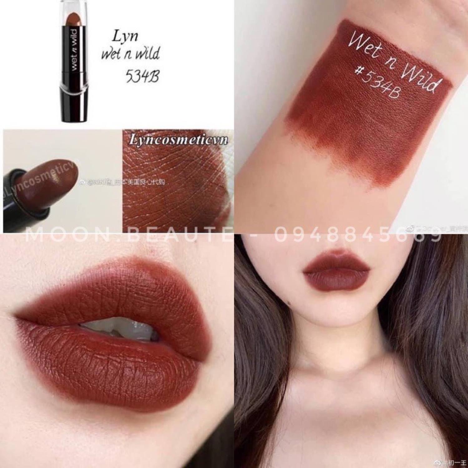 [BILL US] Son lỳ Wetnwild 534B Mink Brown đỏ nâu huyền thoại trang điểm đi học đi làm siêu đẹp